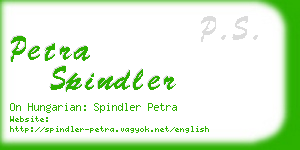 petra spindler business card